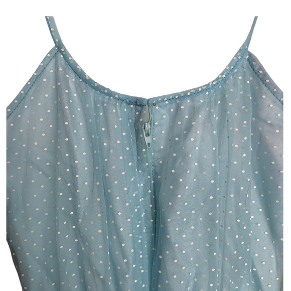 VINTAGE BABY BLUE FORMAL GOWN (VINTAGE SIZING 9/10) - Picture 8 of 11